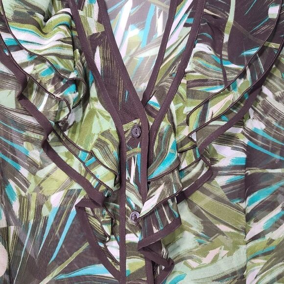 East 5th Green and Brown Button Down Shirt - Picture 7 of 9